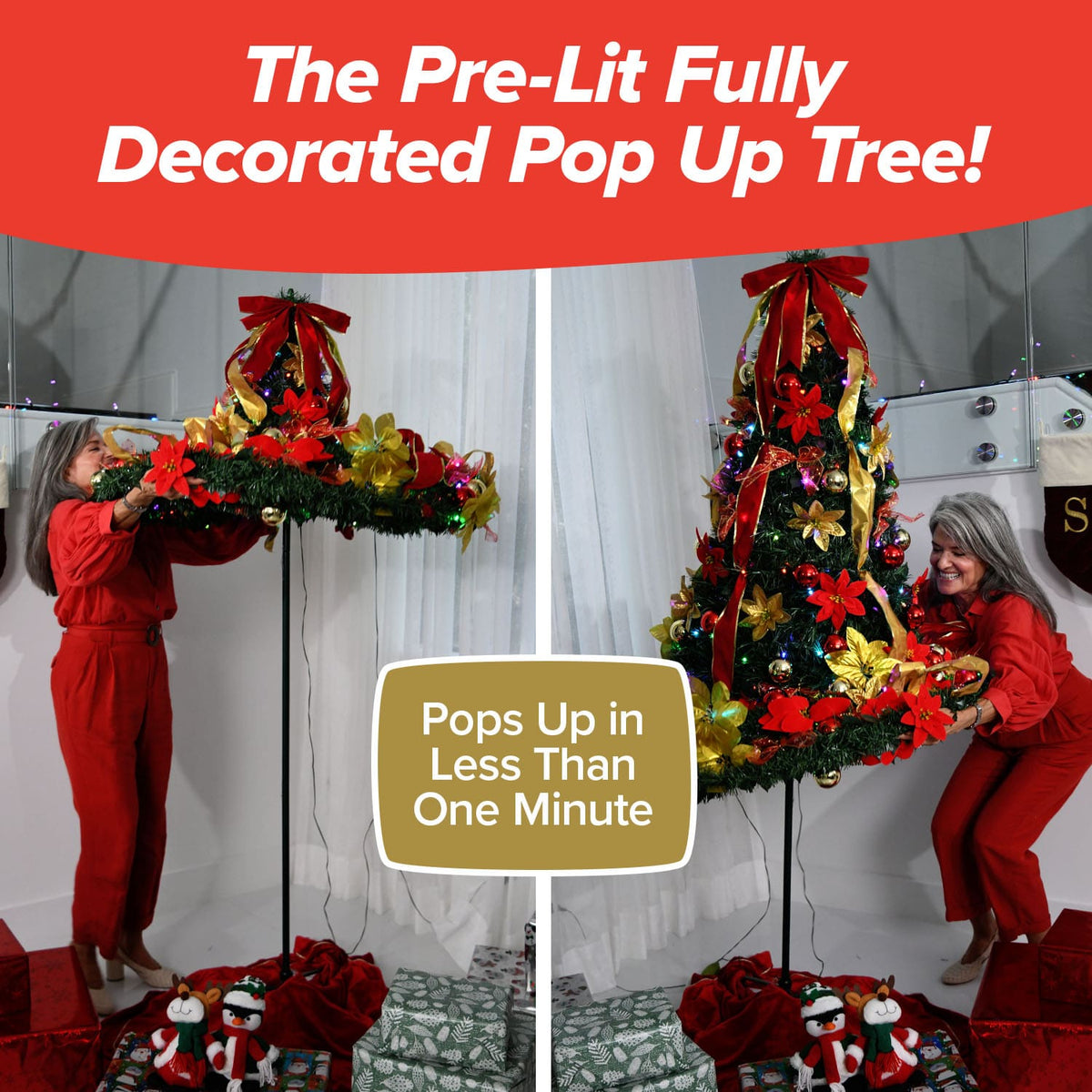 Superstar Santa Pop-Up Christmas Tree