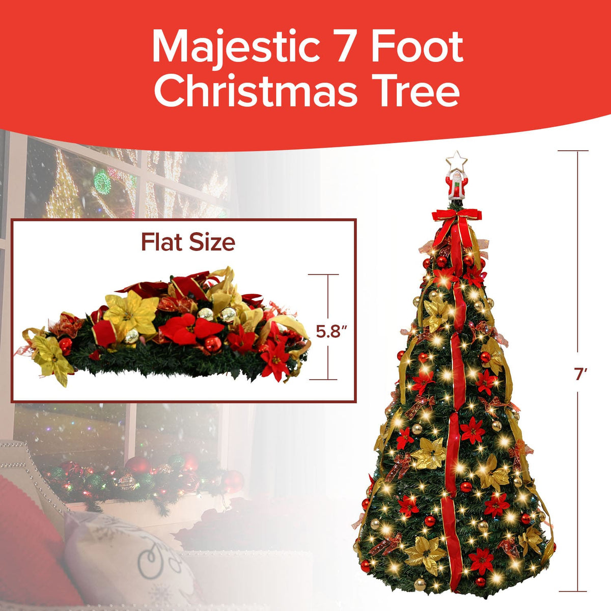 Superstar Santa Pop-Up Christmas Tree